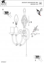 Светильник бра Arte Lamp A8392AP-2SS Zanzibar