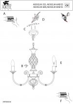 Светильник подвесной Arte lamp A8392LM-3SS ZANZIBAR