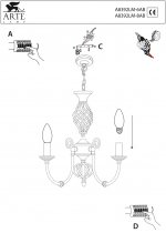 Люстра Arte Lamp A8392LM-6AB Zanzibar