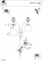 Светильник бра Arte lamp A8666AP-2AB Duke 