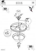 Светильник потолочный Arte lamp A8777PL-3WA Atlas