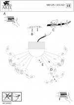 Люстра Arte Lamp A8812PL-12GO Mobius