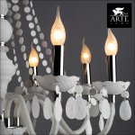 Подвесная люстра белая Arte lamp A8888LM-8WH Morris