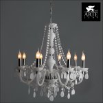 Подвесная люстра белая Arte lamp A8888LM-8WH Morris