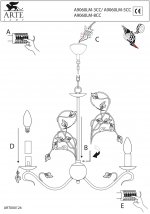 Люстра Arte Lamp A9060LM-5CC CAMILLA