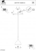 Светильник подвесной Arte lamp A9077SP-1CC Pendants