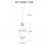 Светильник подвесной Arte lamp A9148SP-1AB BROCCA