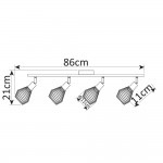 Светильник потолочный Arte lamp A9163PL-4BK Grato