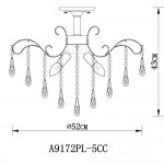 Светильник потолочный Arte lamp A9172PL-5CC EMILIA