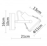 Светильник настенный Arte lamp A9178AP-1GY FARO