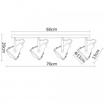 Светильник потолочный Arte lamp A9178PL-4GY FARO