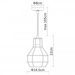 Светильник подвесной белый Arte Lamp A9182SP-1WH INTERNO
