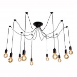 Люстра паук лофт Arte lamp A9184SP-10BK FUORI