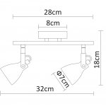 Светильник настенный Arte lamp A9189AP-2GY GOTTO