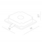 Точечный светильник Arte lamp A9214PL-1WH Invisible