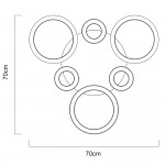 Люстра диодная Arte lamp A9228PL-6WH NASTRO