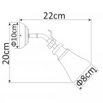 Светильник настенный бра Arte lamp A9231AP-1AB VENTO