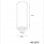 Светильник высокий стакан Arte Lamp A9267PL-1WH белый TUBO