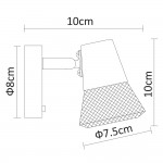 Светильник поворотный Arte Lamp A9268AP-1WH GRID