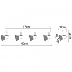 Светильник потолочный Arte lamp A9268PL-4WH GRID