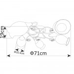 Светильник потолочный Arte lamp A9289PL-5GO Mughetto