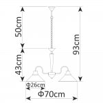 Люстра металлическая Arte lamp A9330LM-3BR Cone