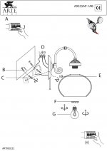 Светильник настенный Arte lamp A9355AP-1AB EGG
