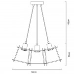Светильник подвесной Arte lamp A9469SP-5BK CONWAY