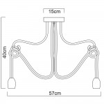 Люстра с канатами Arte Lamp A9477PL-5WG NODO