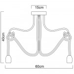 Светильник потолочный Arte lamp A9477PL-8WG NODO