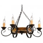 Люстра колесо Arte lamp A9520LM-6BR Taverna