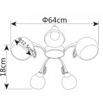 Светильник потолочный Arte lamp A9549PL-5GO MILLO