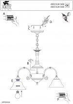 Люстра Arte Lamp A9551LM-5AB Virginia