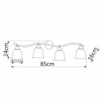 Светильник потолочный Arte lamp A9557PL-4BG Campana