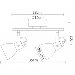 Светильник настенный Arte lamp A9581AP-2AB TULIP