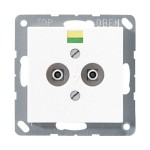 JUNG AS 500 Бел антибактериальный Розетка штепсельная для выравнивания потенциалов (ABA565-2WW)
