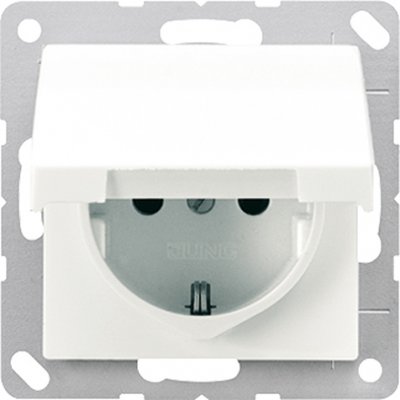 JUNG АS 500 бежевый антибактериальный Розетка с/з с защитными шторками с крышкой безвинт зажим (ABAS520KLKI) JUNG АS 500 бежевый антибактериальный Розетка с/з с защитными шторками с крышкой безвинт зажим (ABAS520KLKI)