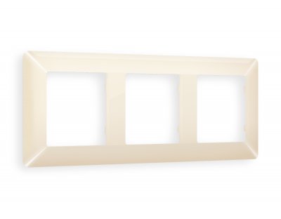 Рамка ALFA Line (Бежевый глянец) 3-ая AF110303 Ambrella Volt