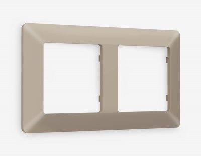 Рамка ALFA Line (Серо-бежевый матовый) 2-ая AF110362 Ambrella Volt Рамка ALFA Line (Серо-бежевый матовый) 2-ая AF110362 Ambrella Volt