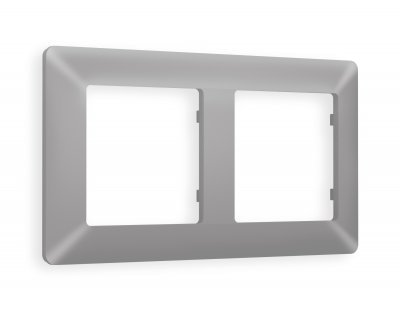 Рамка ALFA Line (Сталь матовый) 2-ая AF110502 Ambrella Volt