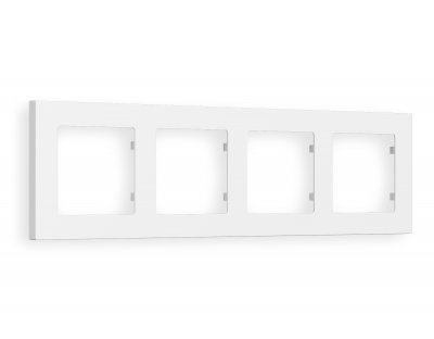 Рамка ALFA Techno (Белый матовый) 4-ая AF220124 Ambrella Volt