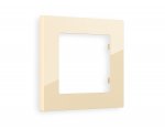 Рамка ALFA Techno (Бежевый глянец) 1-ая AF220301 Ambrella Volt