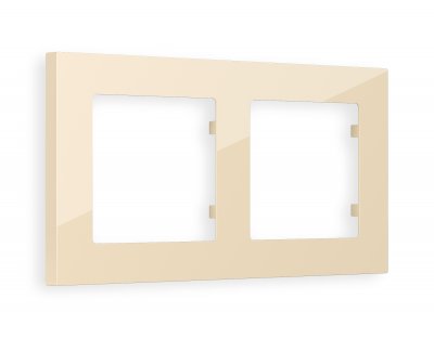 Рамка ALFA Techno (Бежевый глянец) 2-ая AF220302 Ambrella Volt Рамка ALFA Techno (Бежевый глянец) 2-ая AF220302 Ambrella Volt