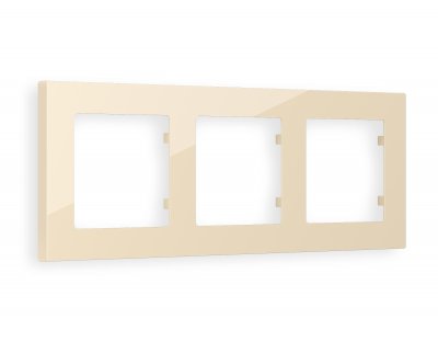 Рамка ALFA Techno (Бежевый глянец) 3-ая AF220303 Ambrella Volt Рамка ALFA Techno (Бежевый глянец) 3-ая AF220303 Ambrella Volt