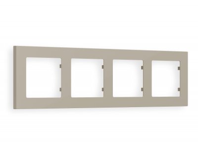 Рамка ALFA Techno (Серо-бежевый матовый) 4-ая AF220364 Ambrella Volt