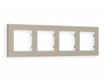 Рамка ALFA Techno (Серо-бежевый матовый) 4-ая AF220364 Ambrella Volt