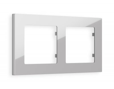 Рамка ALFA Techno (Серебро глянец) 2-ая AF220402 Ambrella Volt