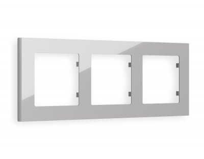 Рамка ALFA Techno (Серебро глянец) 3-ая AF220403 Ambrella Volt Рамка ALFA Techno (Серебро глянец) 3-ая AF220403 Ambrella Volt