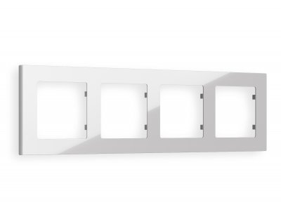 Рамка ALFA Techno (Серебро глянец) 4-ая AF220404 Ambrella Volt