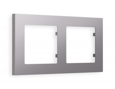 Рамка ALFA Techno (Сталь матовый) 2-ая AF220502 Ambrella Volt